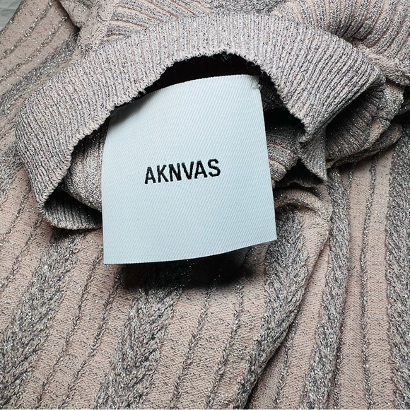 AKNVAS Mock Neck Sweater Pink Metallic - Picture 5 of 7